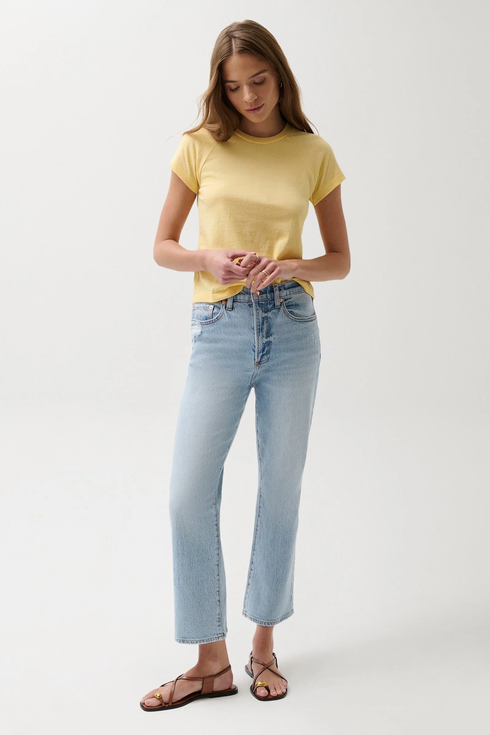 ALLY HIGH RISE VINTAGE ANKLE - MISTED EVE - 1