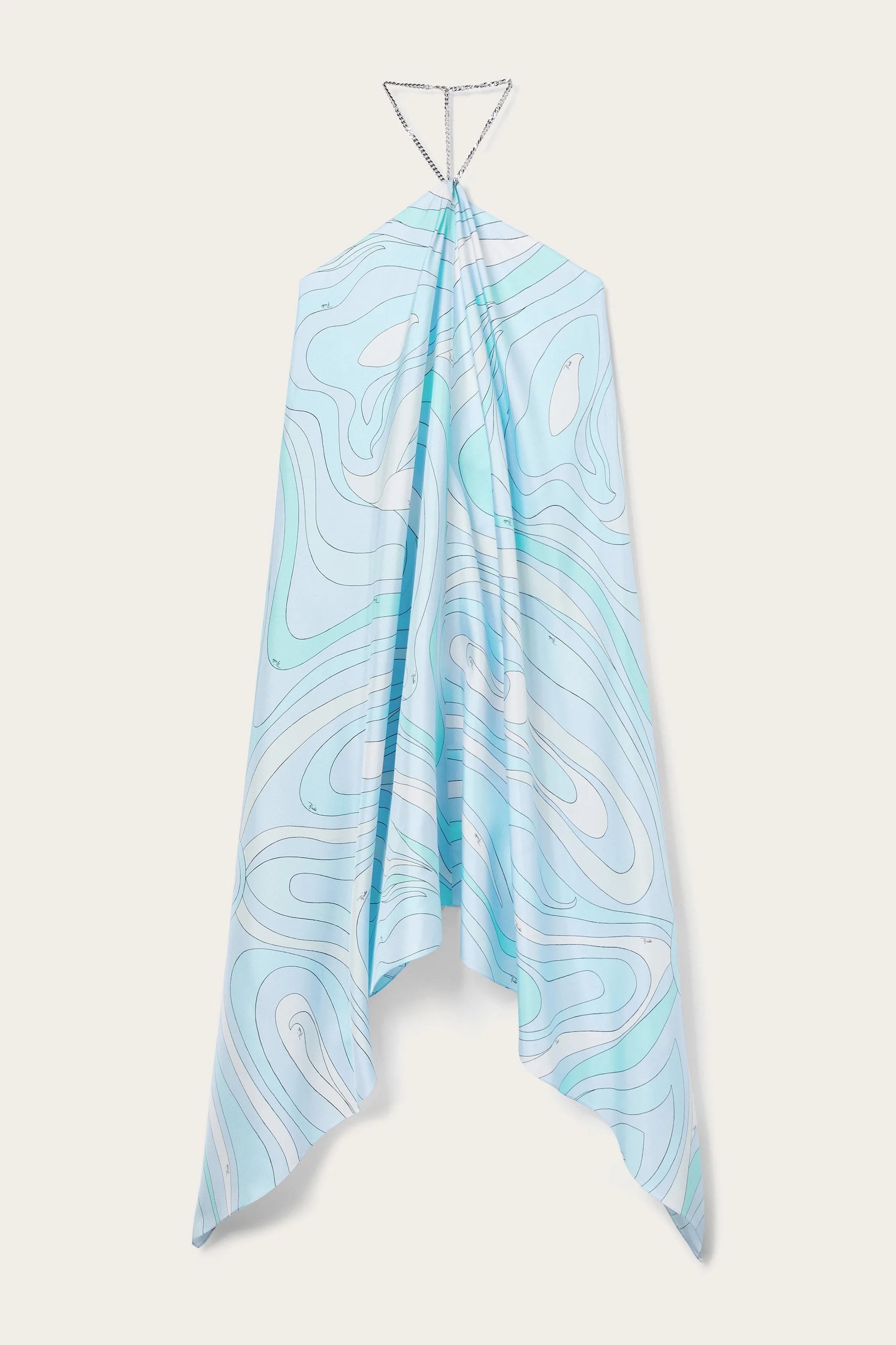 MARMO PRINT SILK DRESS - 1