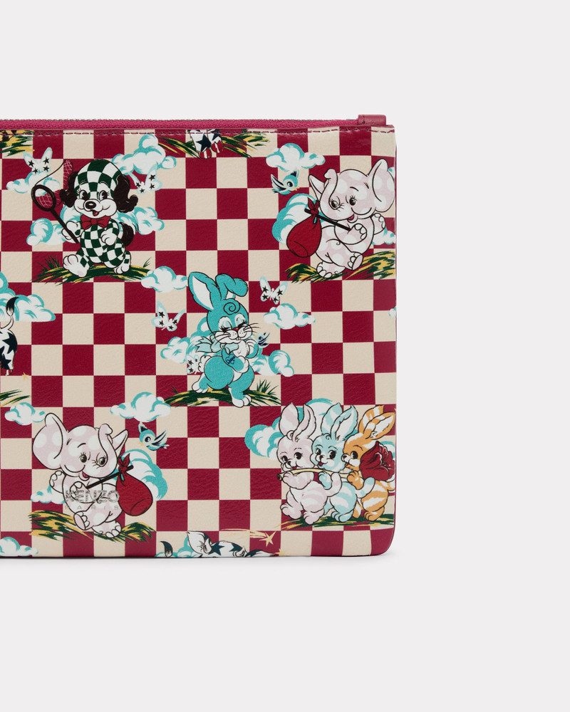 'KENZO Cartoon' pouch in leather 3