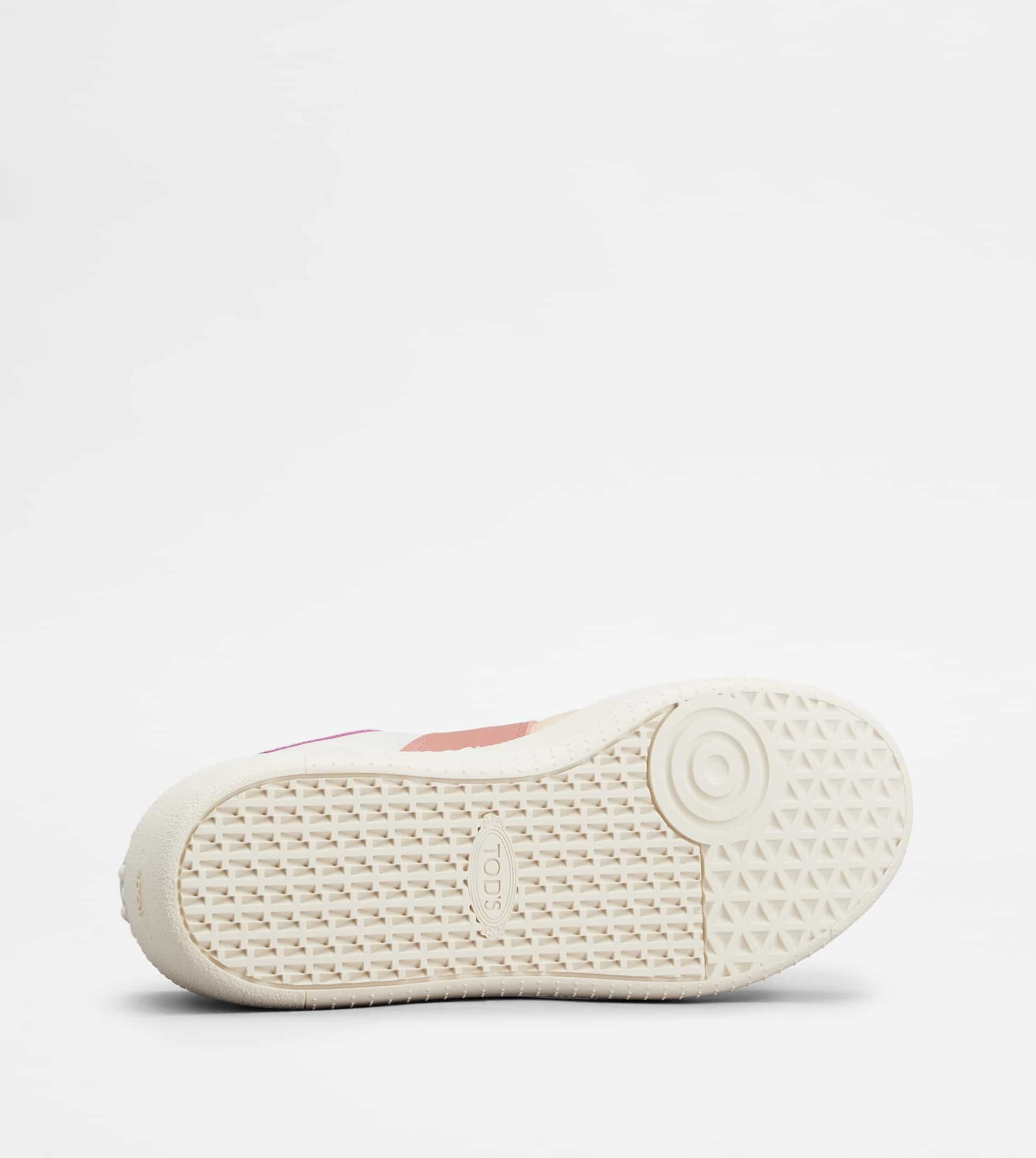 TOD'S PLATFORM SNEAKERS IN LEATHER - PINK, BEIGE, GREY - 4