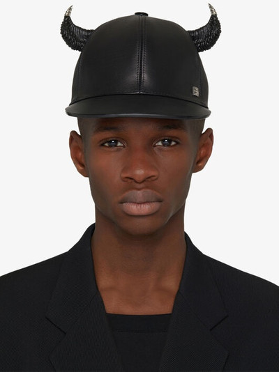 Givenchy CAP IN LEATHER WITH HORNS outlook