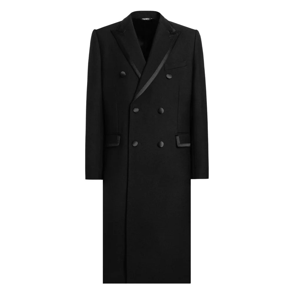 Dolce & Gabbana Black Coats - Double Breasted Coats Men - 1