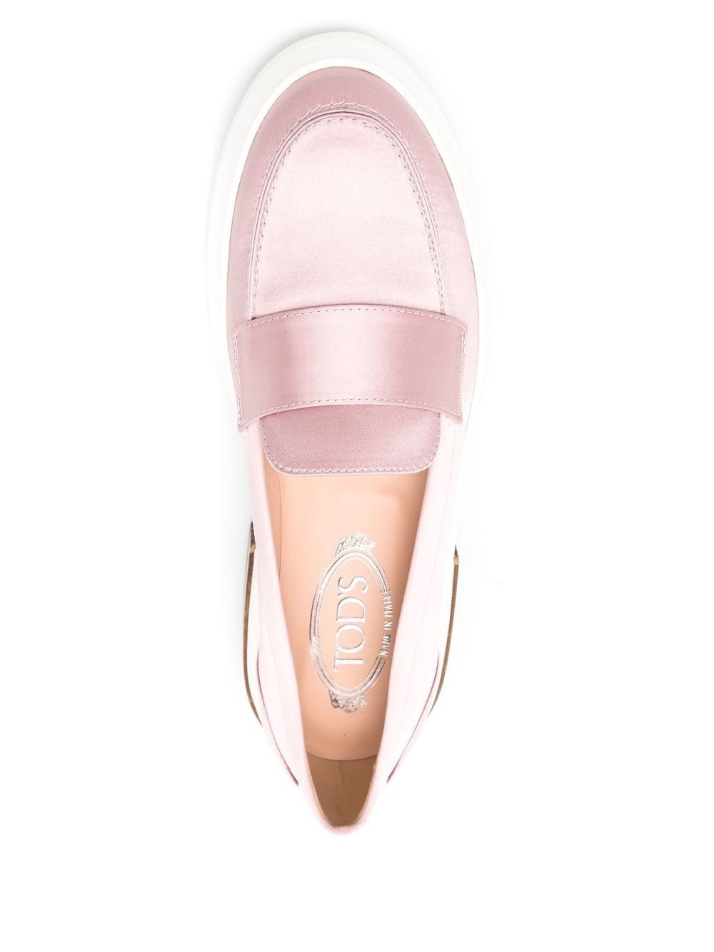 satin-finish effect loafers - 4