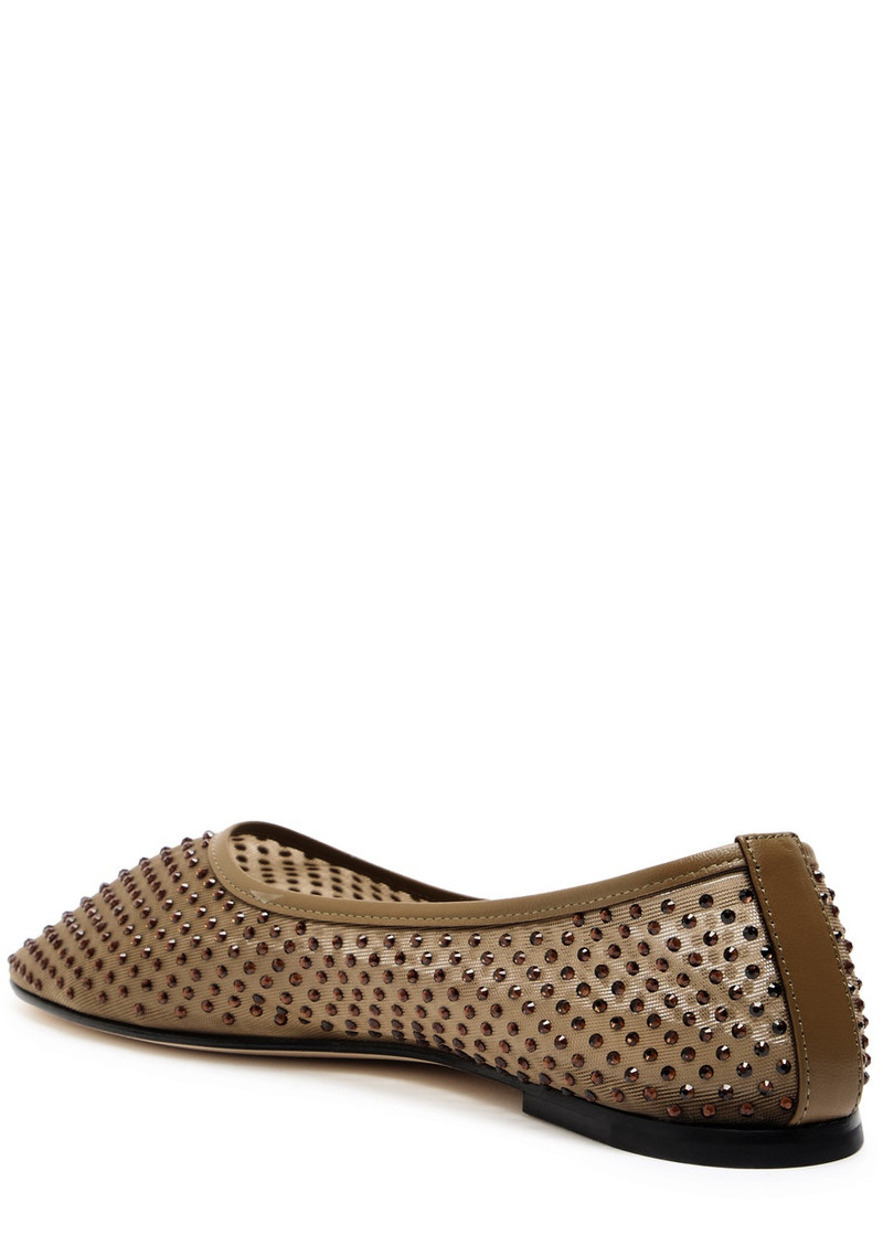 DEAR FRANCES Dear Frances Balla Crystal-embellished Mesh Ballet Flats outlook