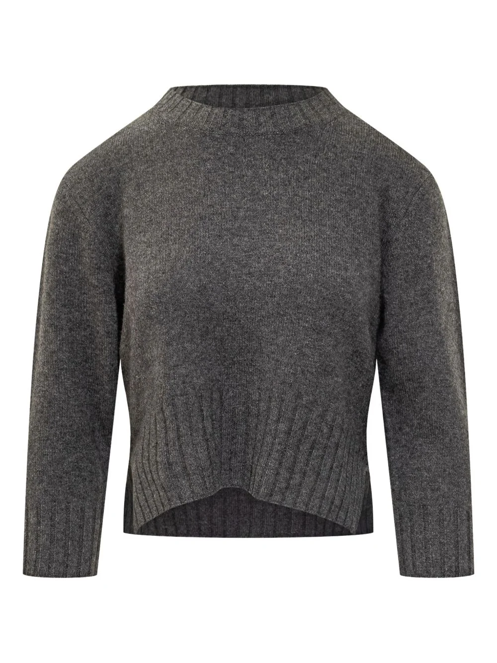 Mora Lds ribbed-hem cashmere sweater - 1