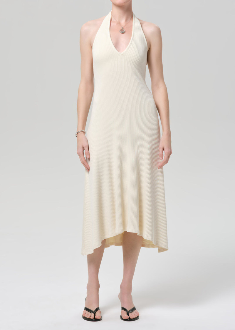 Mila Halter Dress In Dune 1
