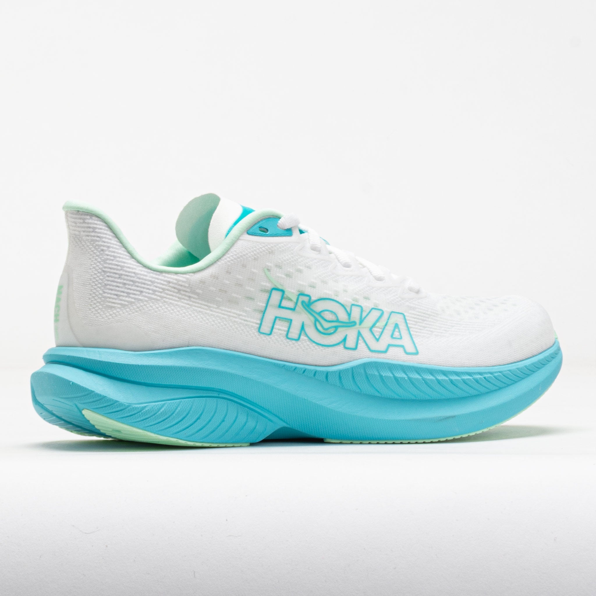 HOKA Mach 6 Women's White/Cielo Blue - 5