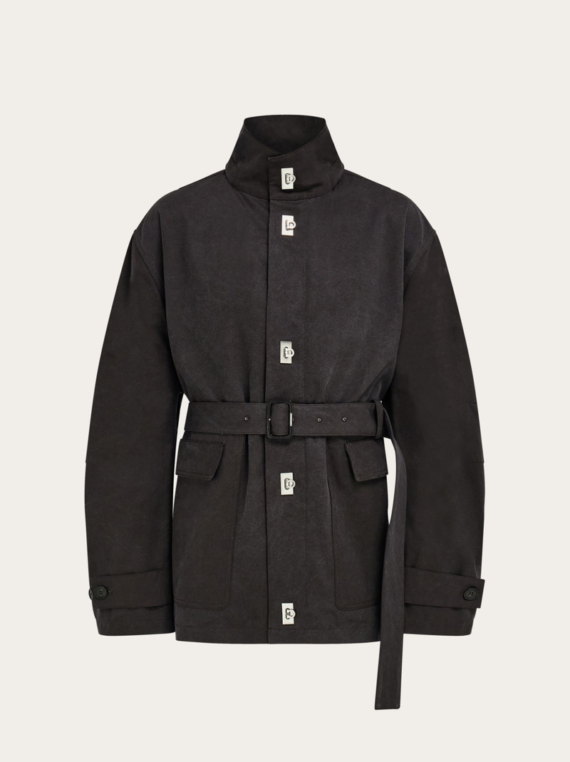 Cropped parka with hood 8