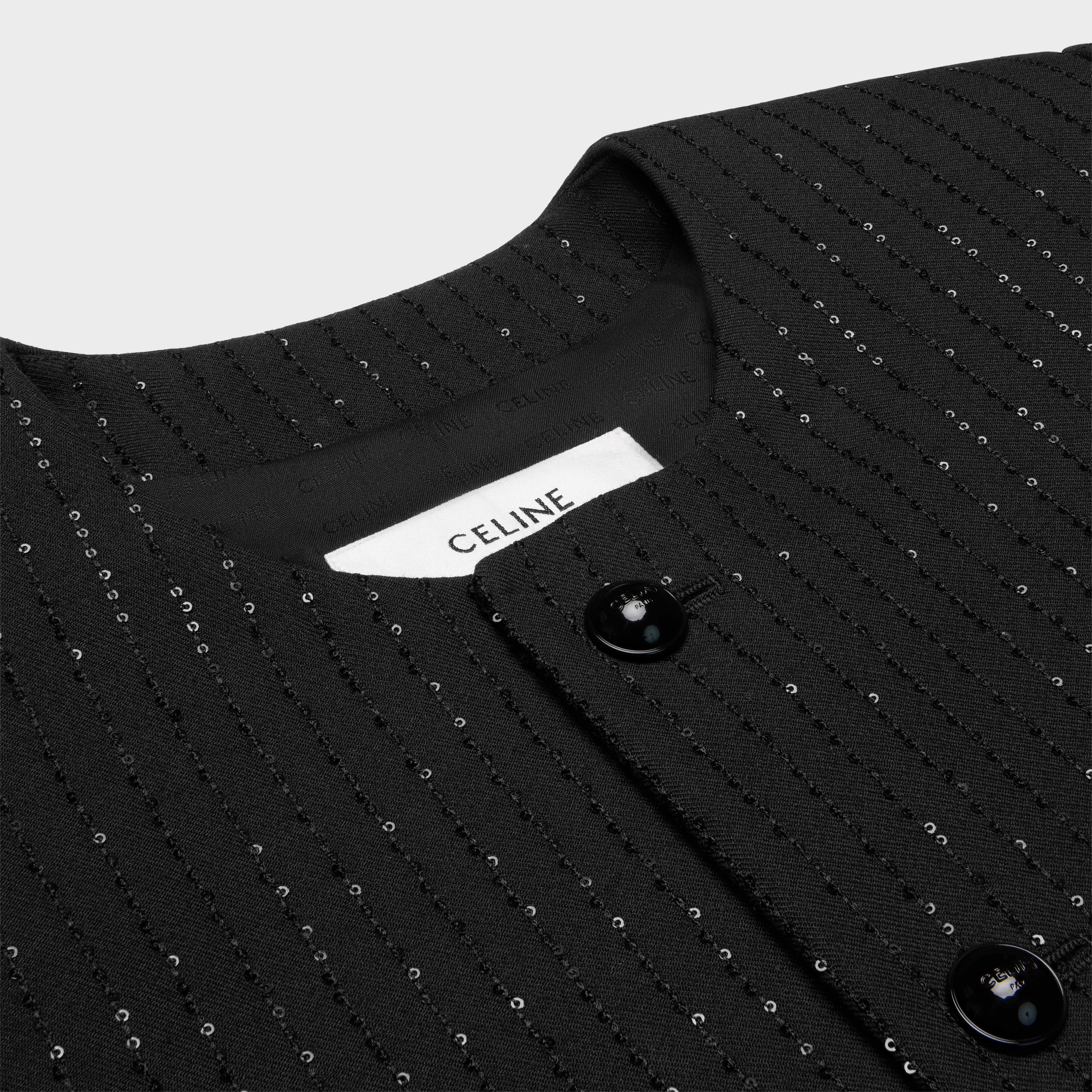 chelsea jacket with sequins in double faced wool - 3