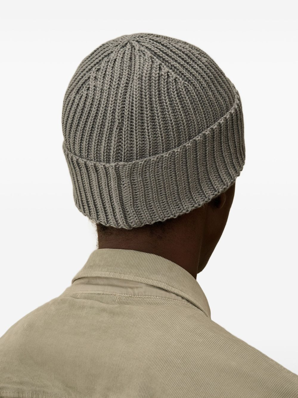 goggle-lens ribbed-wool beanie hat - 3