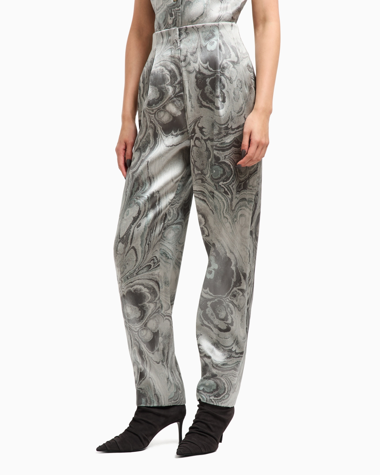 JACQUARD SINGLE-PLEAT TROUSERS - 4