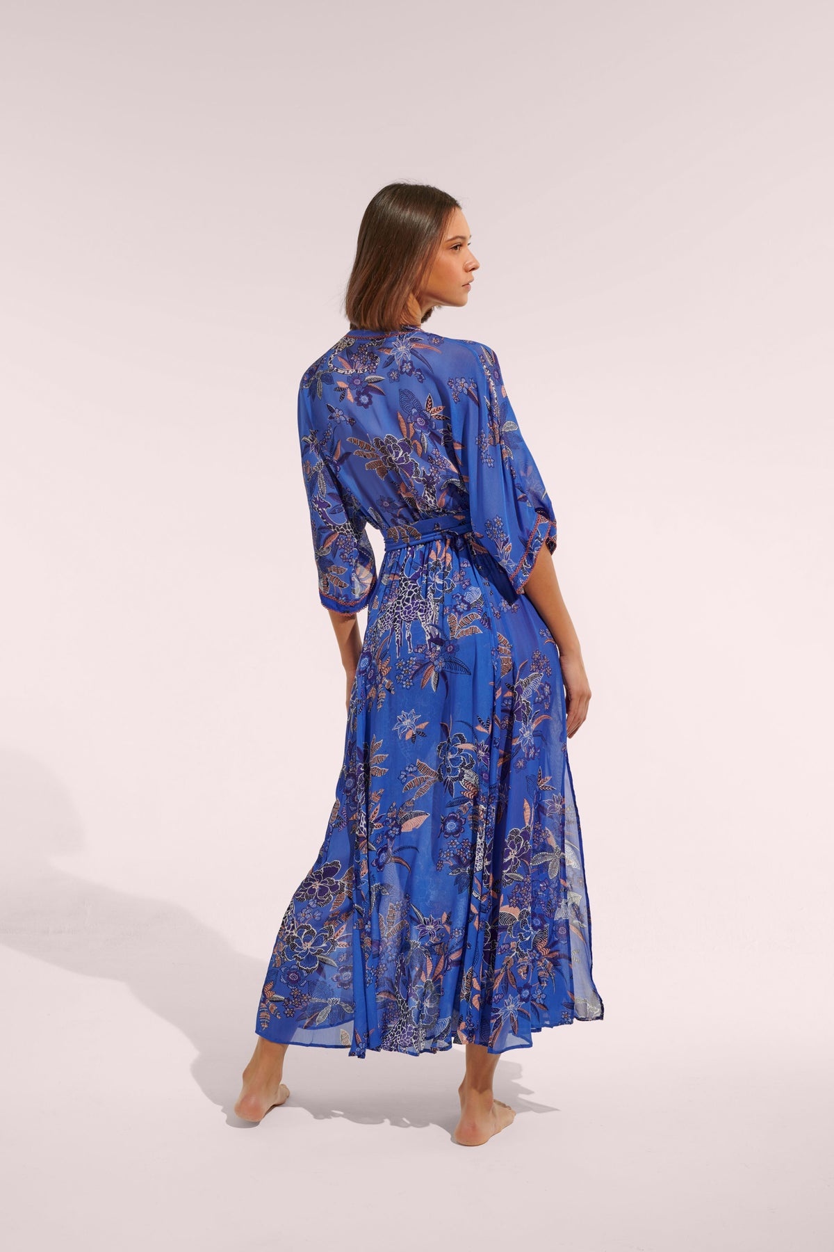 Long Dress Adha - Blue Leo Forest - 3
