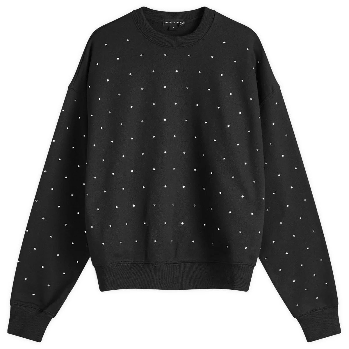 Good American Crystal Crewneck Sweatshirt - 1