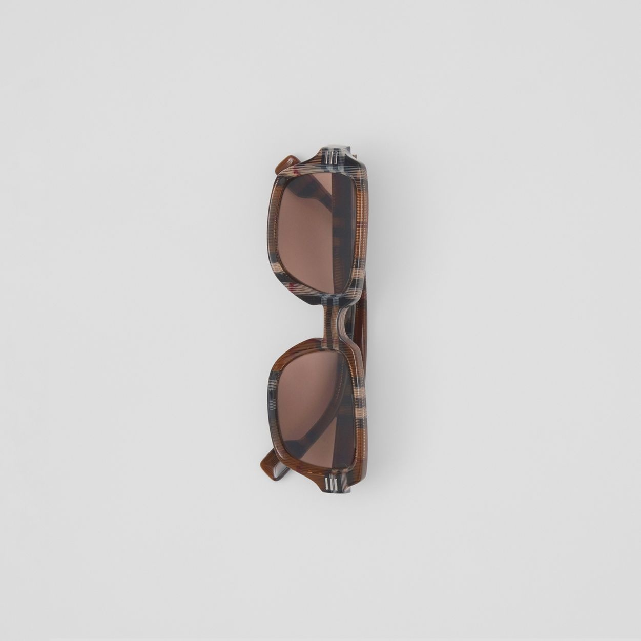Check Rectangular Frame Sunglasses - 4