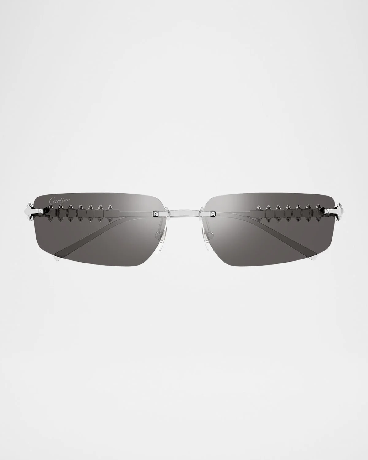 Rimless Metal Rectangle Sunglasses - 1