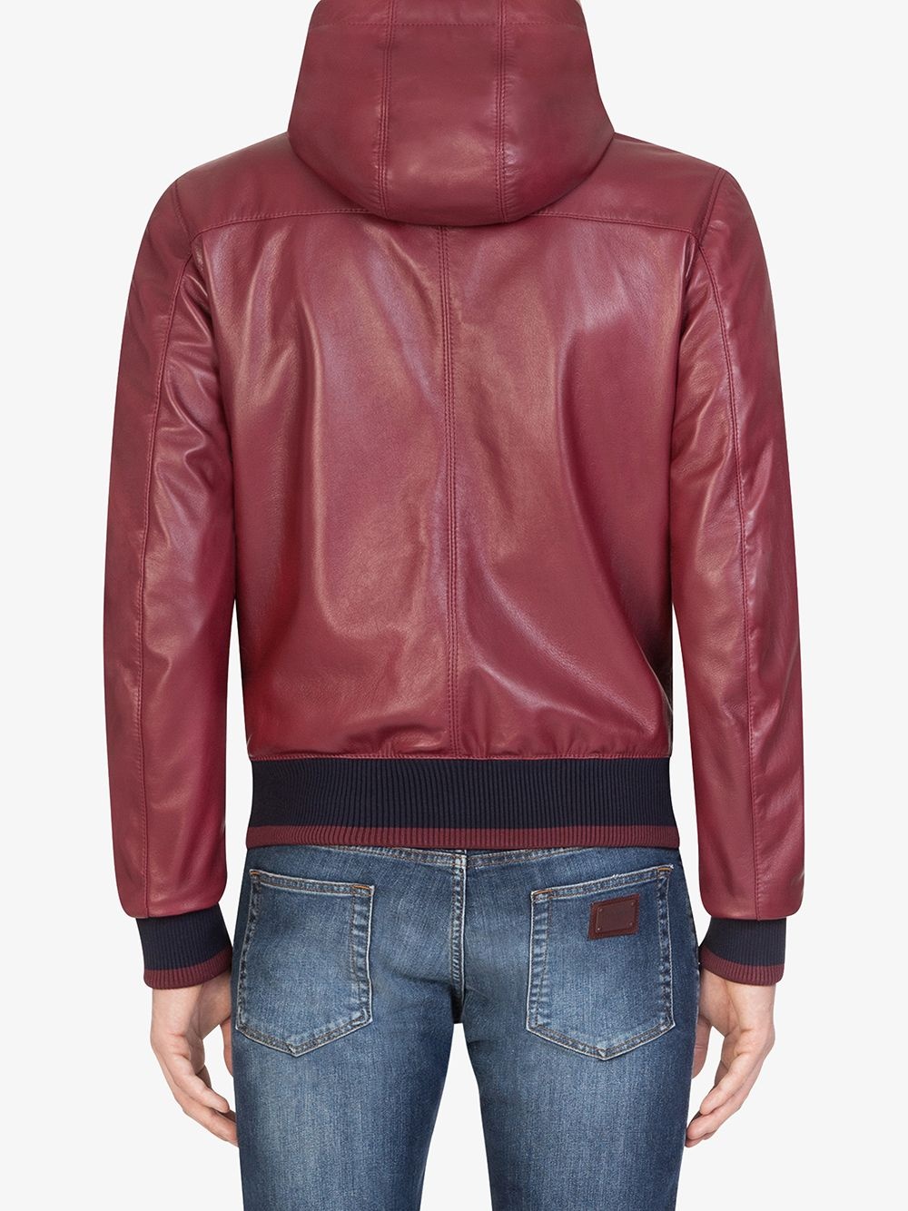 hooded lambskin jacket - 4