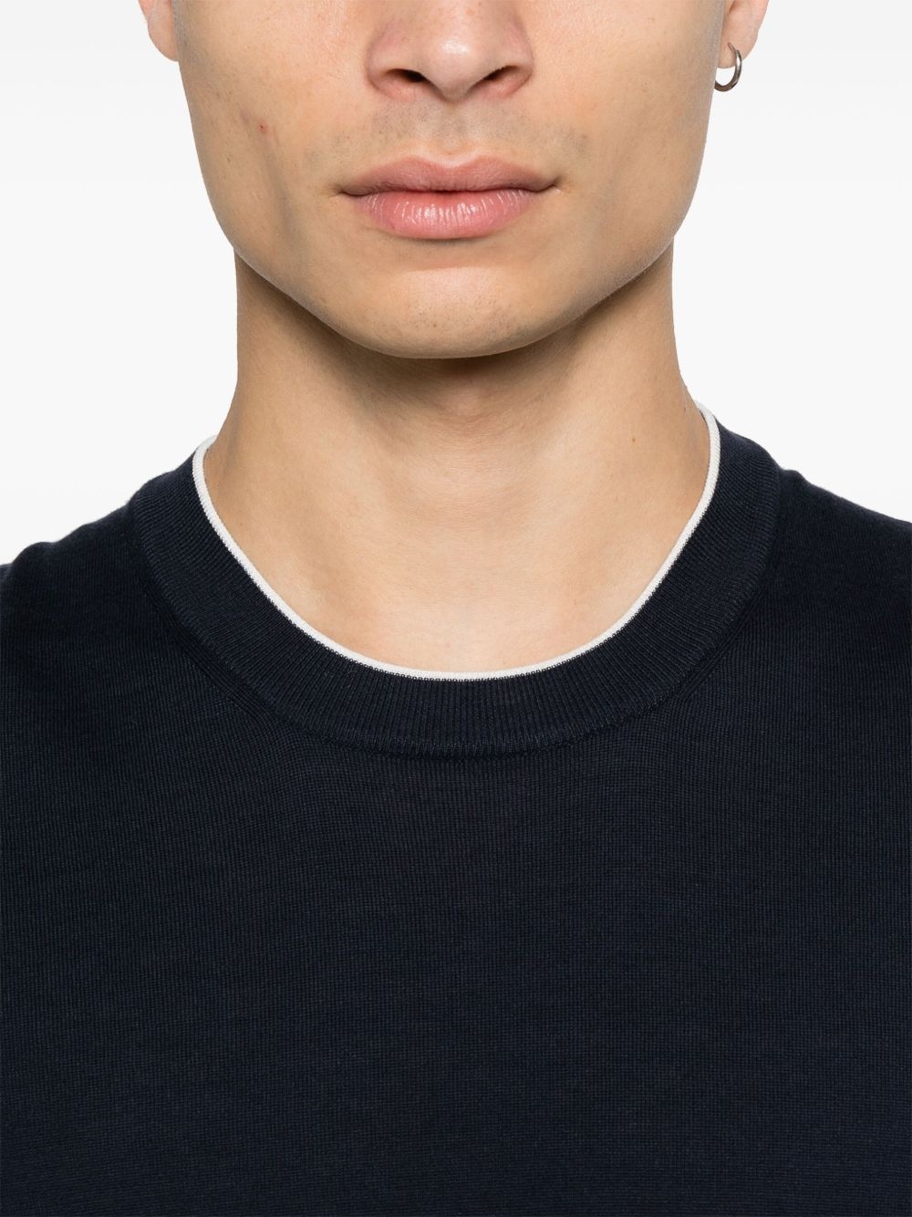 contrast-trim T-shirt - 4