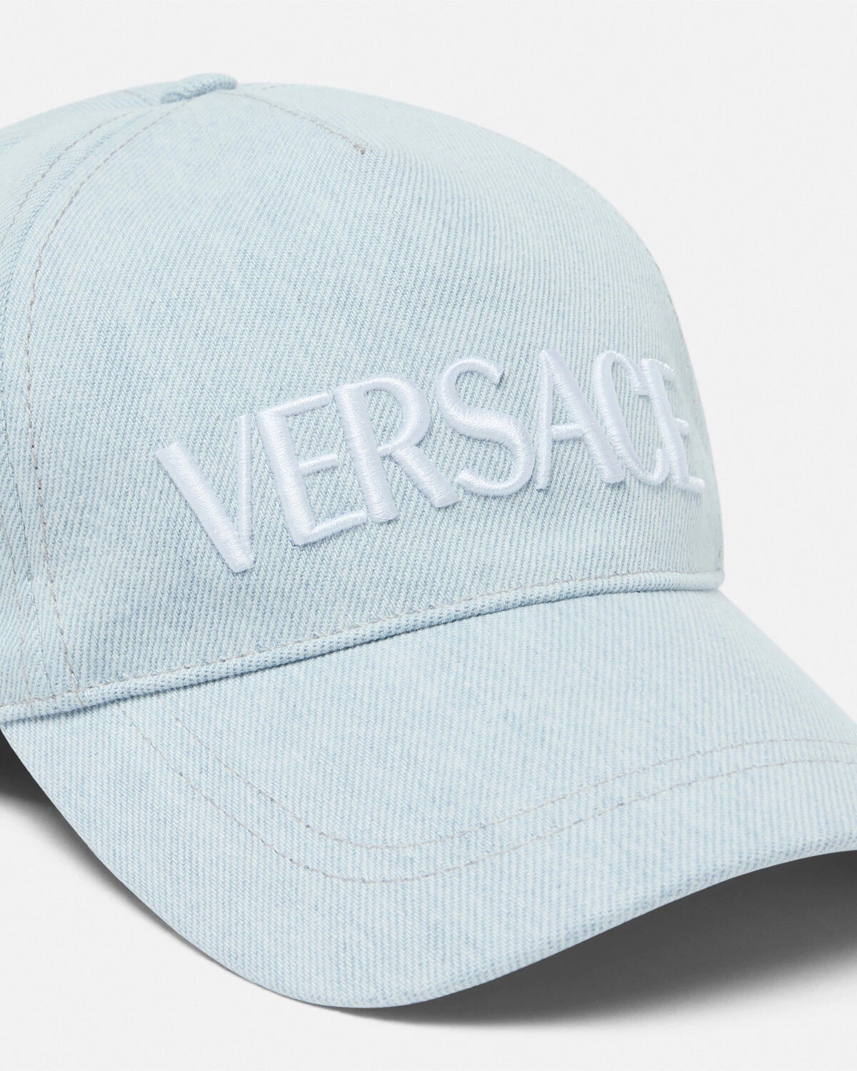 Embroidered Logo Denim Baseball Cap - 4