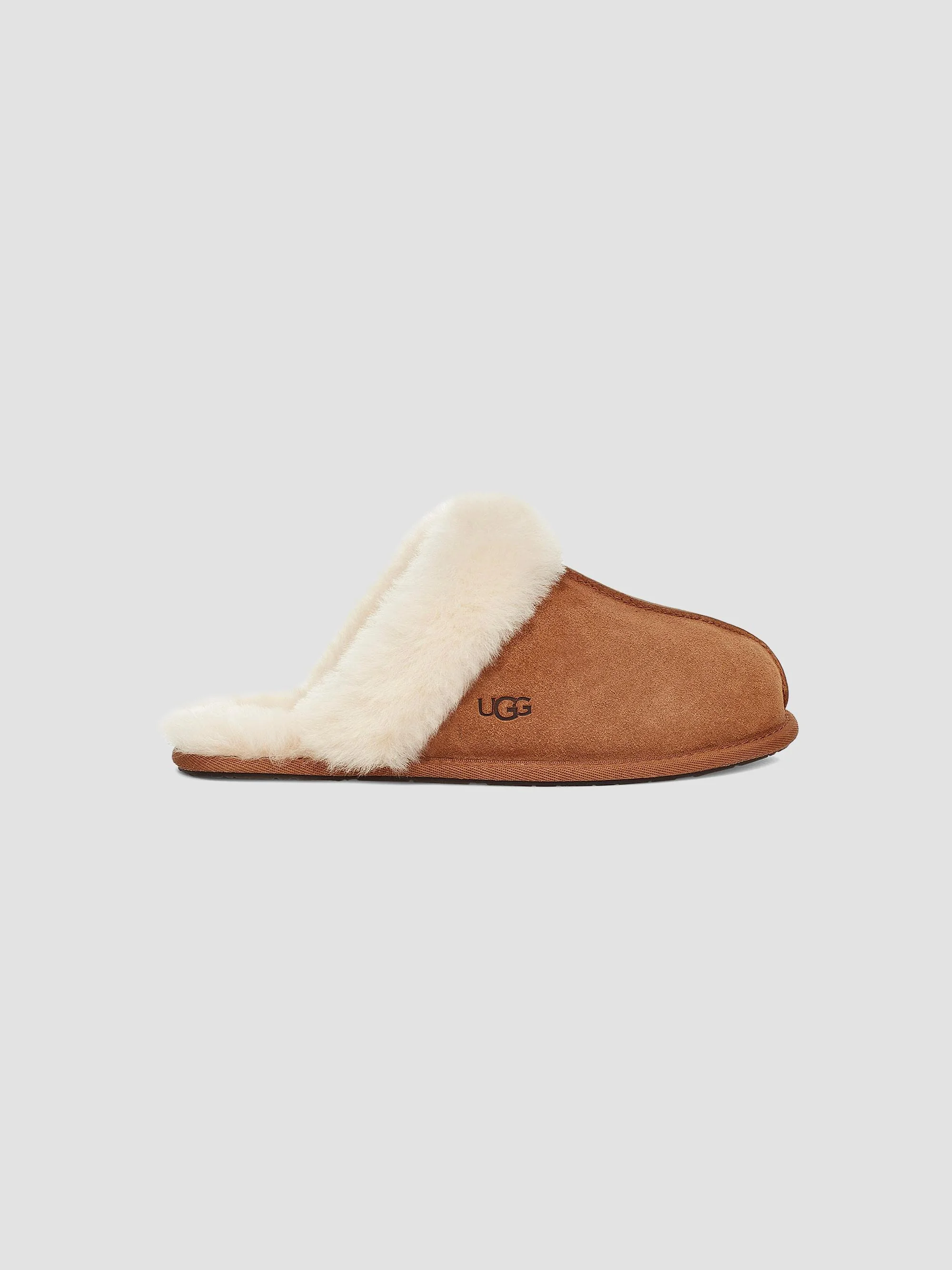 Women's Scuffette II Suede Sheepskin Slippers - Chestnut - 1