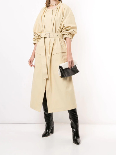 Jil Sander belted cotton coat outlook