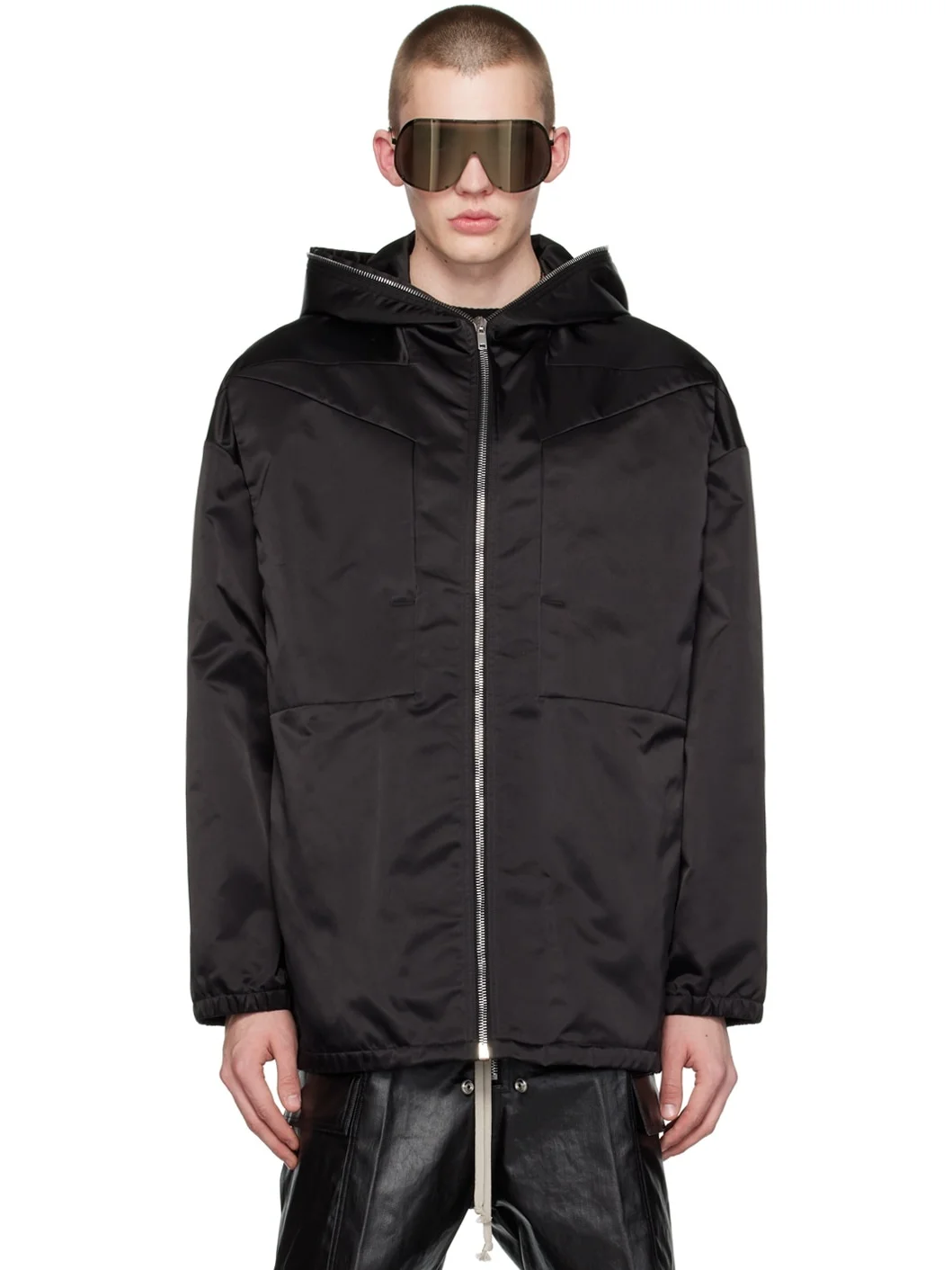 Rick Owens Black Hooded Jacket | REVERSIBLE