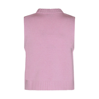 GANNI pink wool knitwear outlook