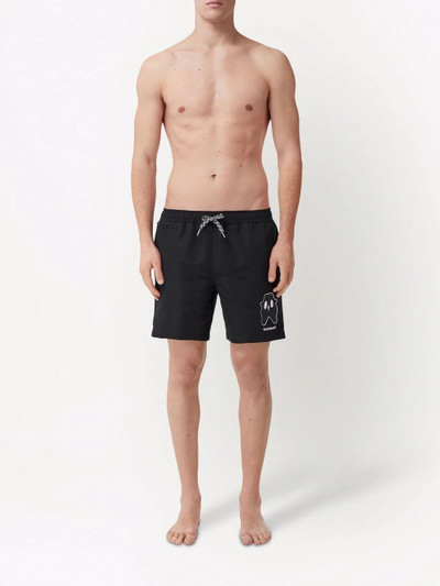 Burberry Monster Graphic drawcord swimming shorts outlook