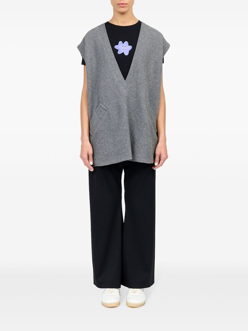 MM6 Maison Margiela mÃ©lange-effect felted vest outlook