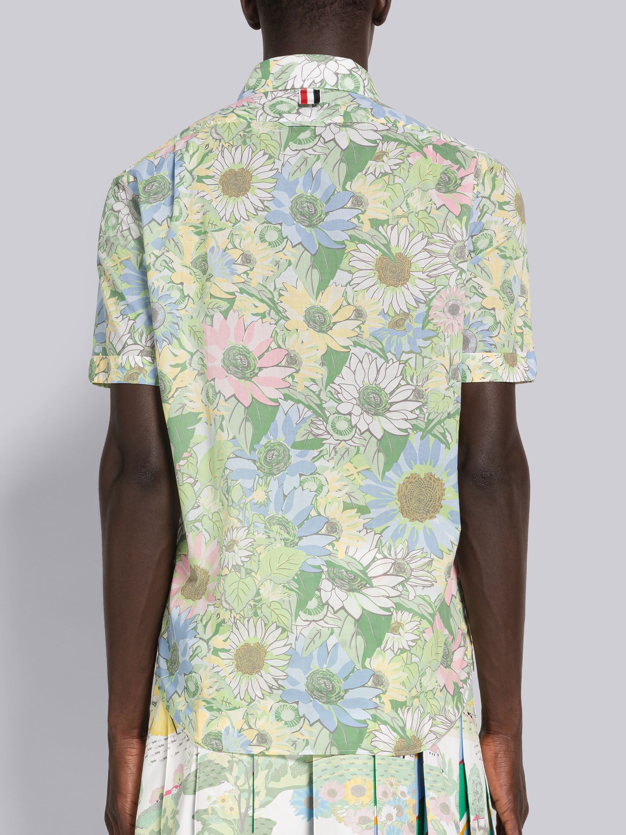 Floral Cotton Voile Short Sleeve Shirt - 4