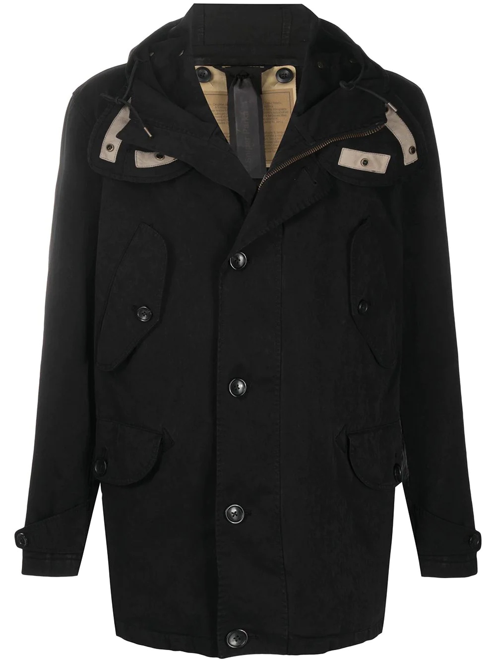 hooded duffle coat - 1