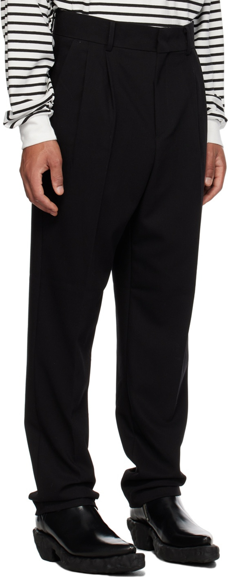 The Frankie Shop Black Russel Trousers outlook