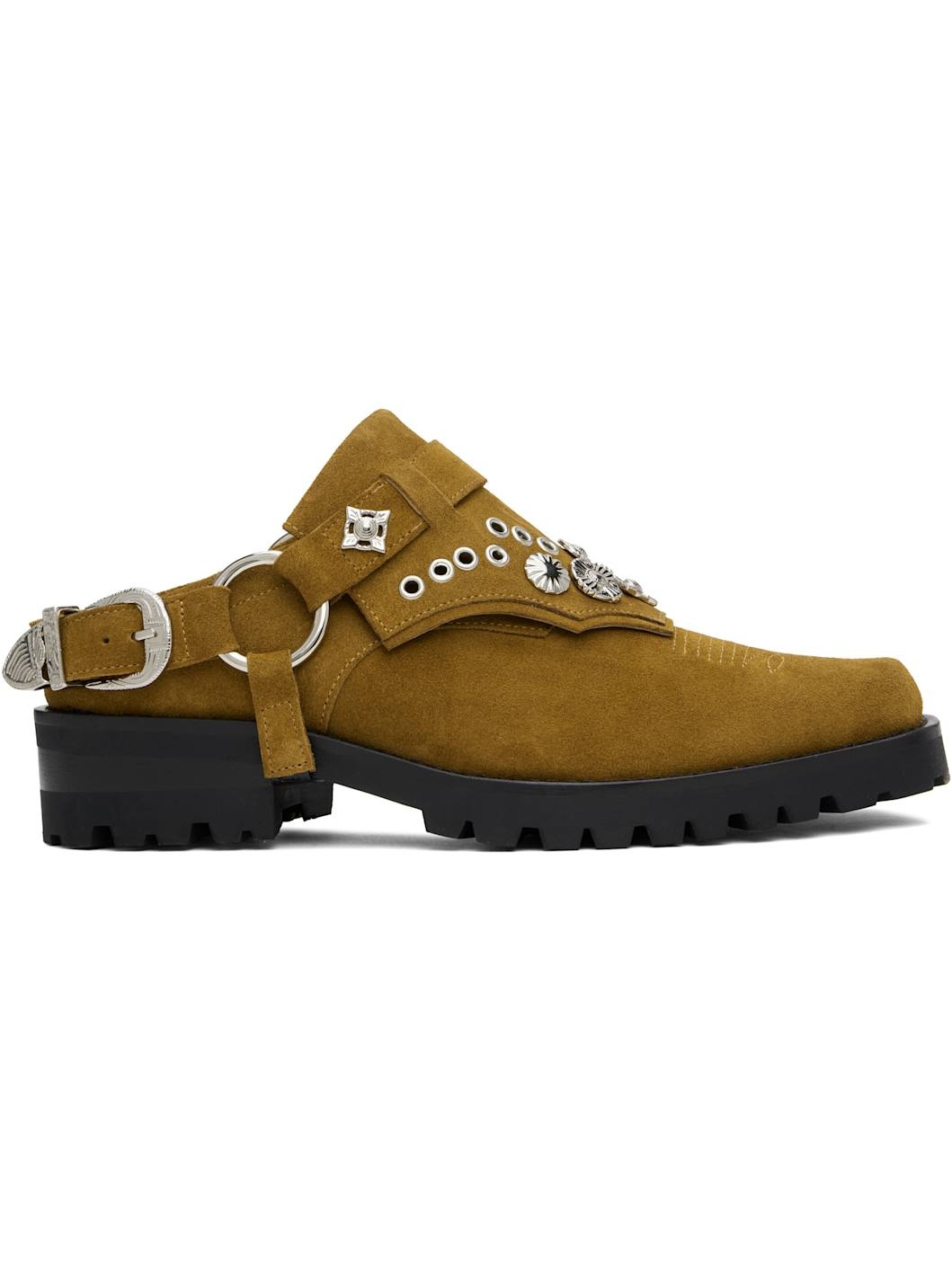 【関税込み】Toga Virilis タン スエード ミュール TOGA VIRILIS Tan Suede Slip-on Loafers | REVERSIBLE