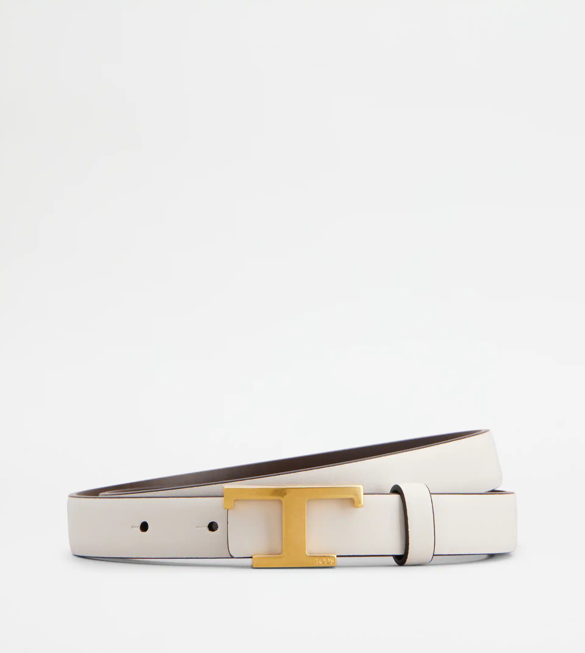 TIMELESS REVERSIBLE BELT IN LEATHER - BROWN, GREY - 1