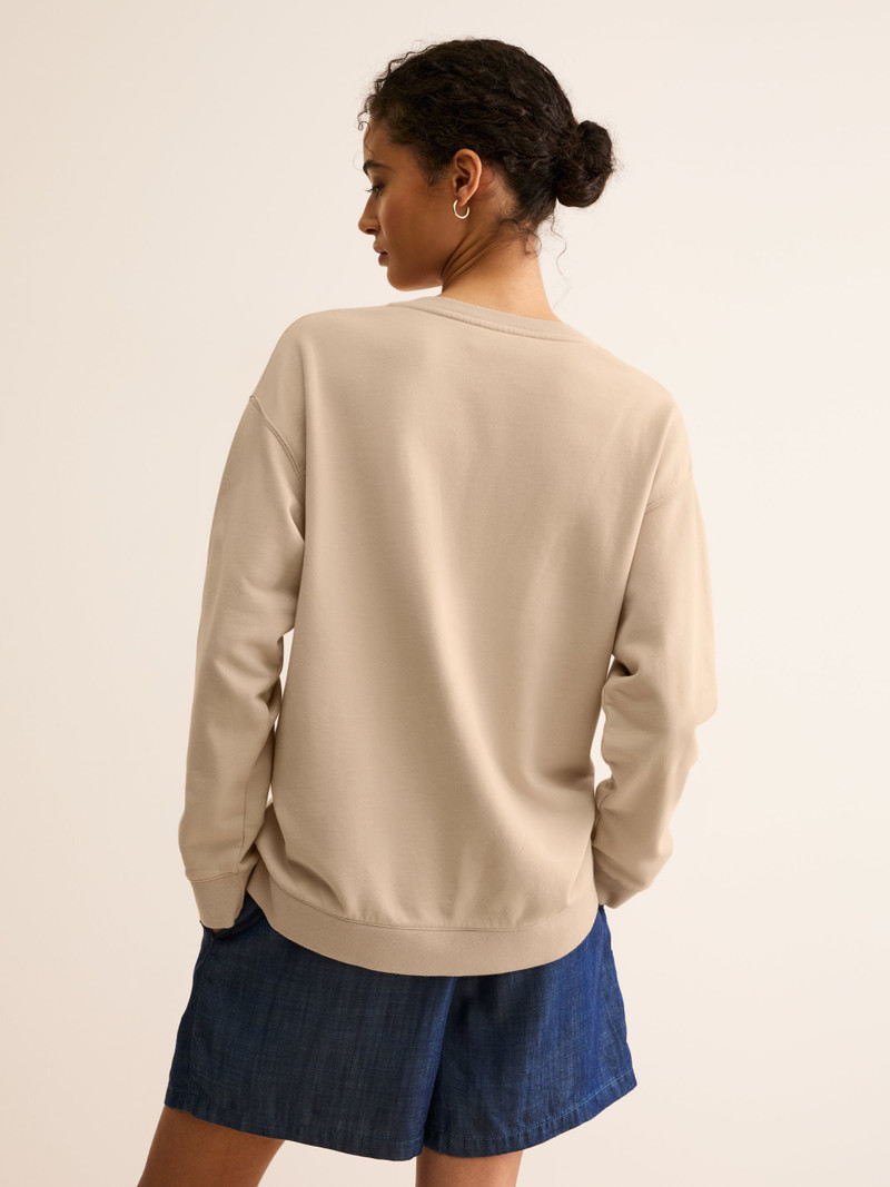 Women's Sweatshirt Quinn Cotton Modal Beige Pink 3