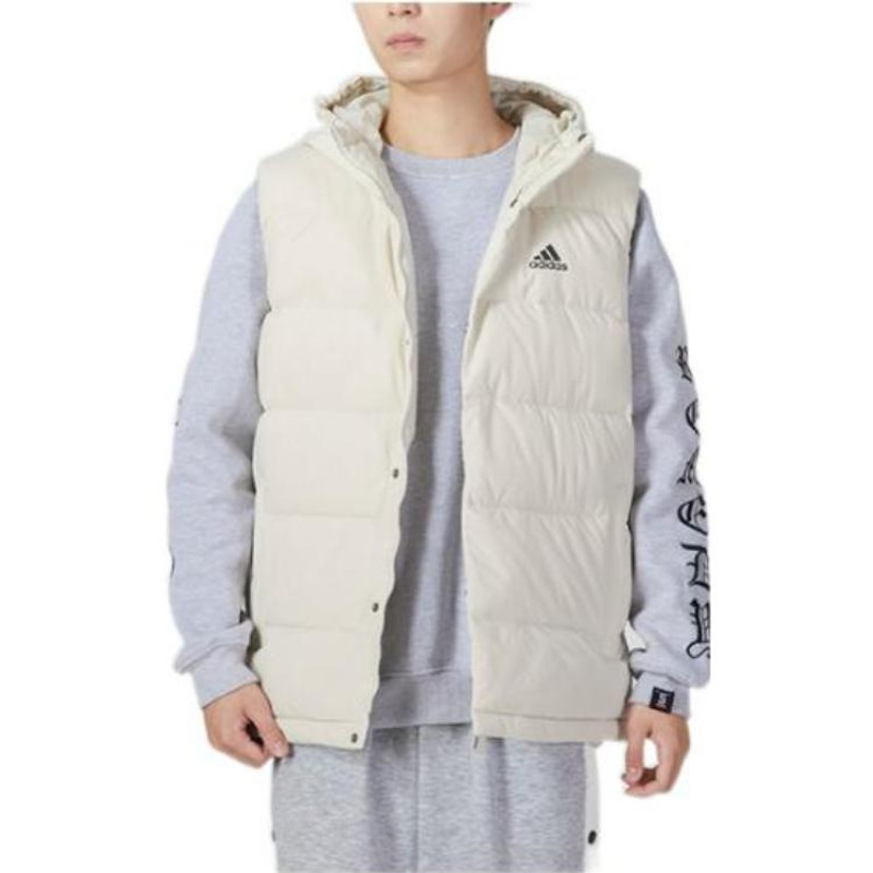 adidas adidas Helionic Hooded Down Vests 'White' HE1462 outlook