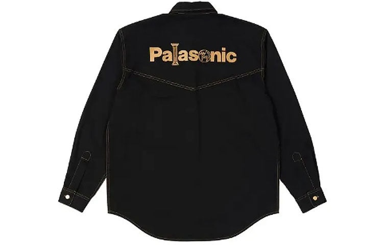 PALACE Funny Logo Stand Collar Long Sleeves Shirt Unisex Black P20SHT005 - 2