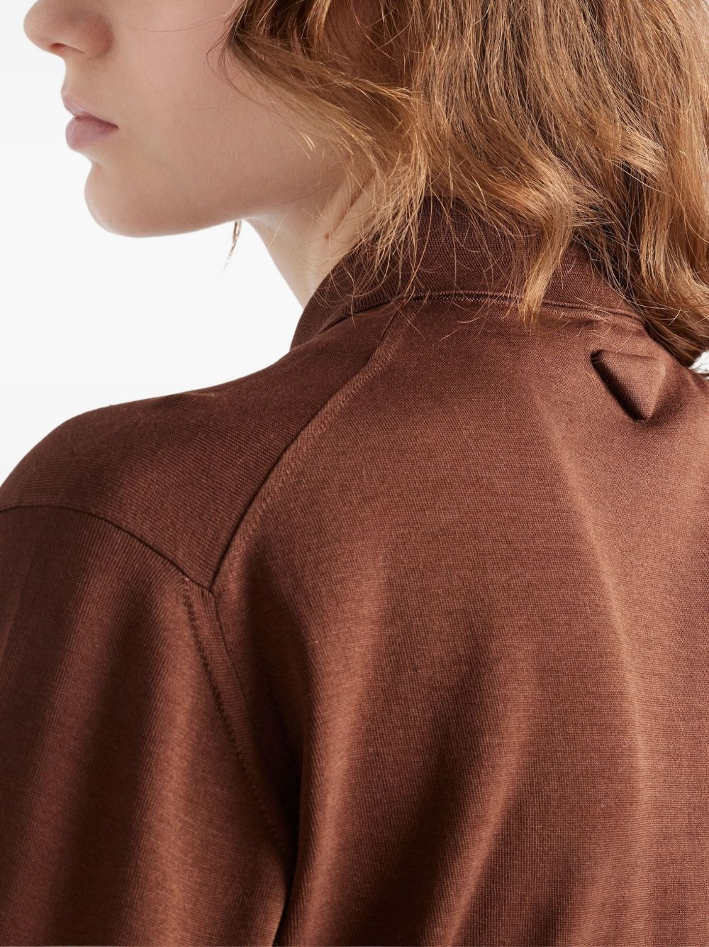 polo-neck ribbed-knit sweater - 5