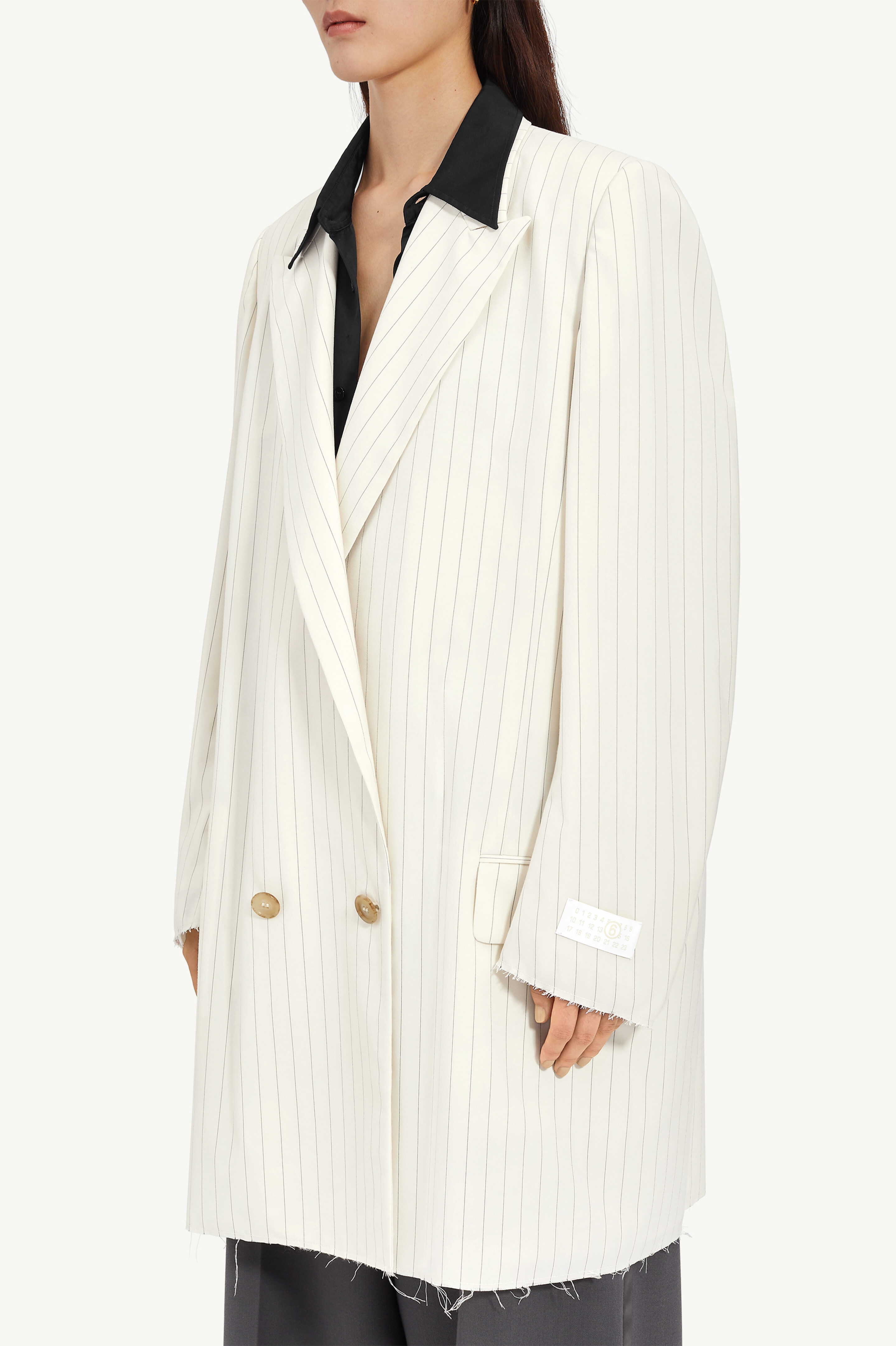 Stripy Poly Suit Jacket - 5