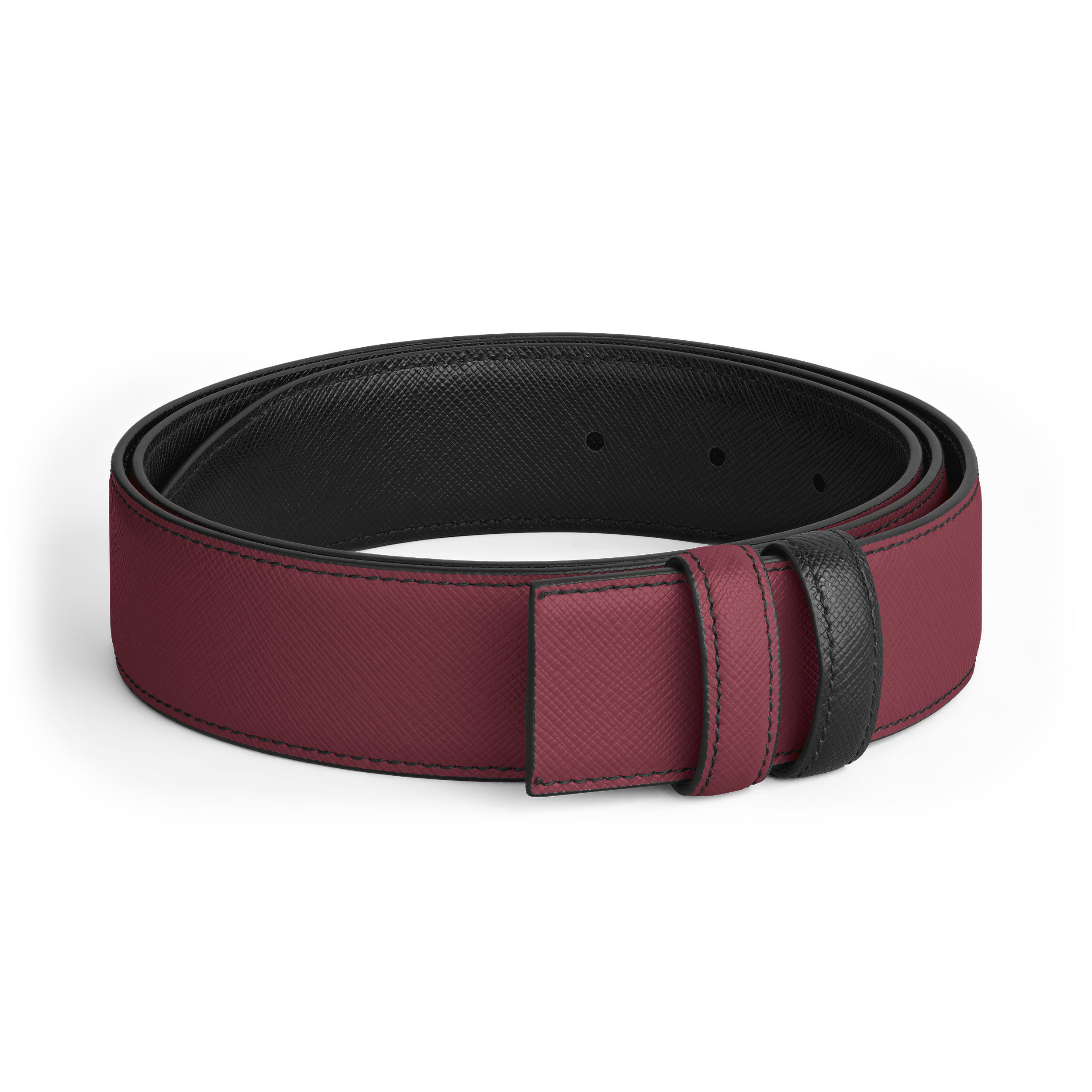 CASSIS/BLACK 35MM REVERSIBLE LEATHER BELT - 1