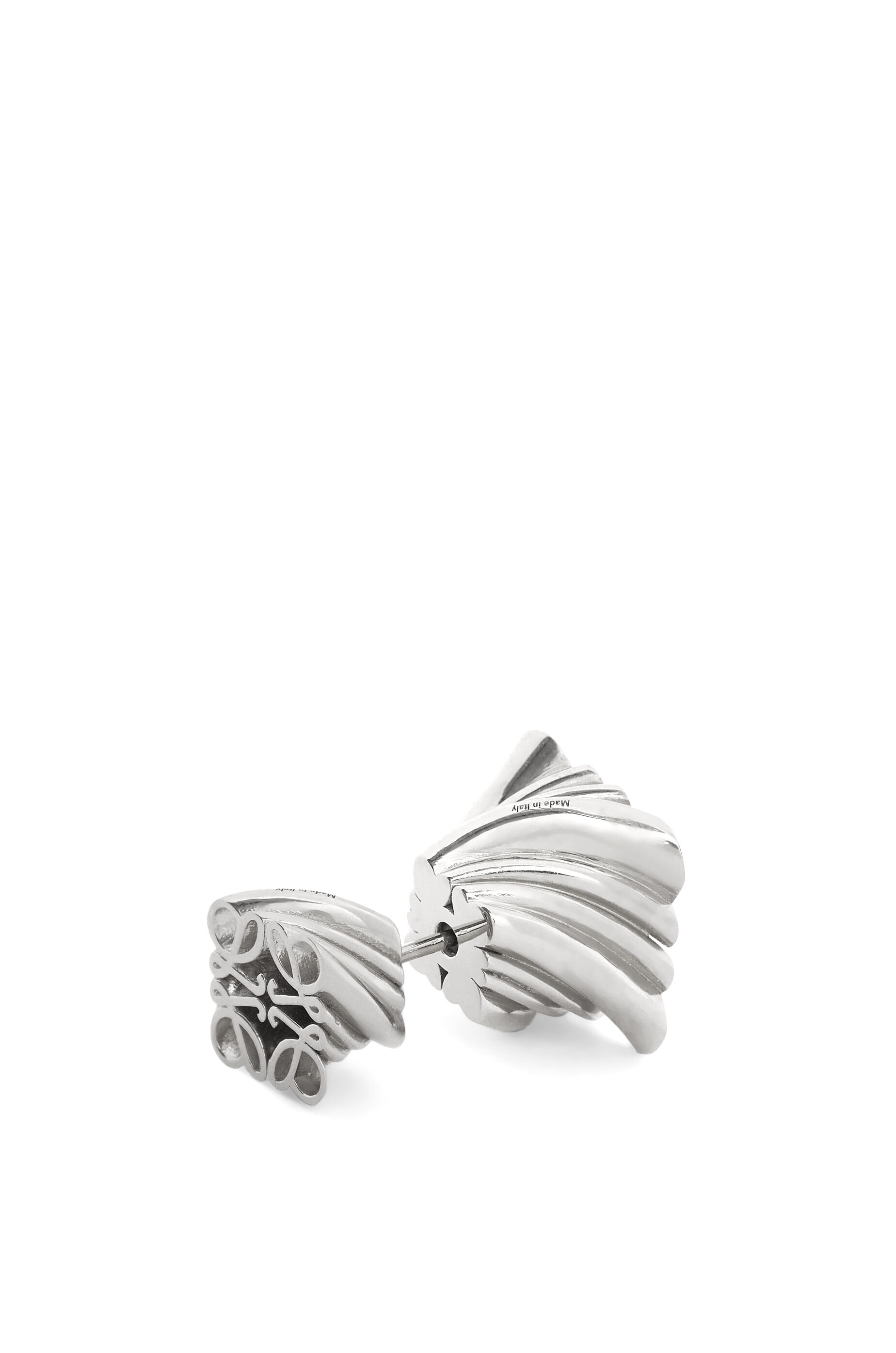 Twisted Anagram stud earring in sterling silver - 1