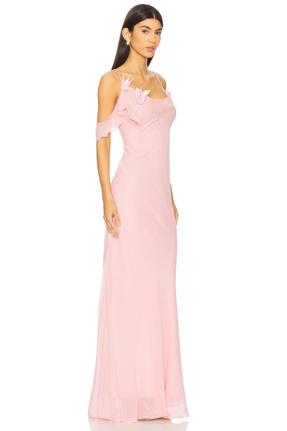 Georgette Flower Maxi Dress - 2