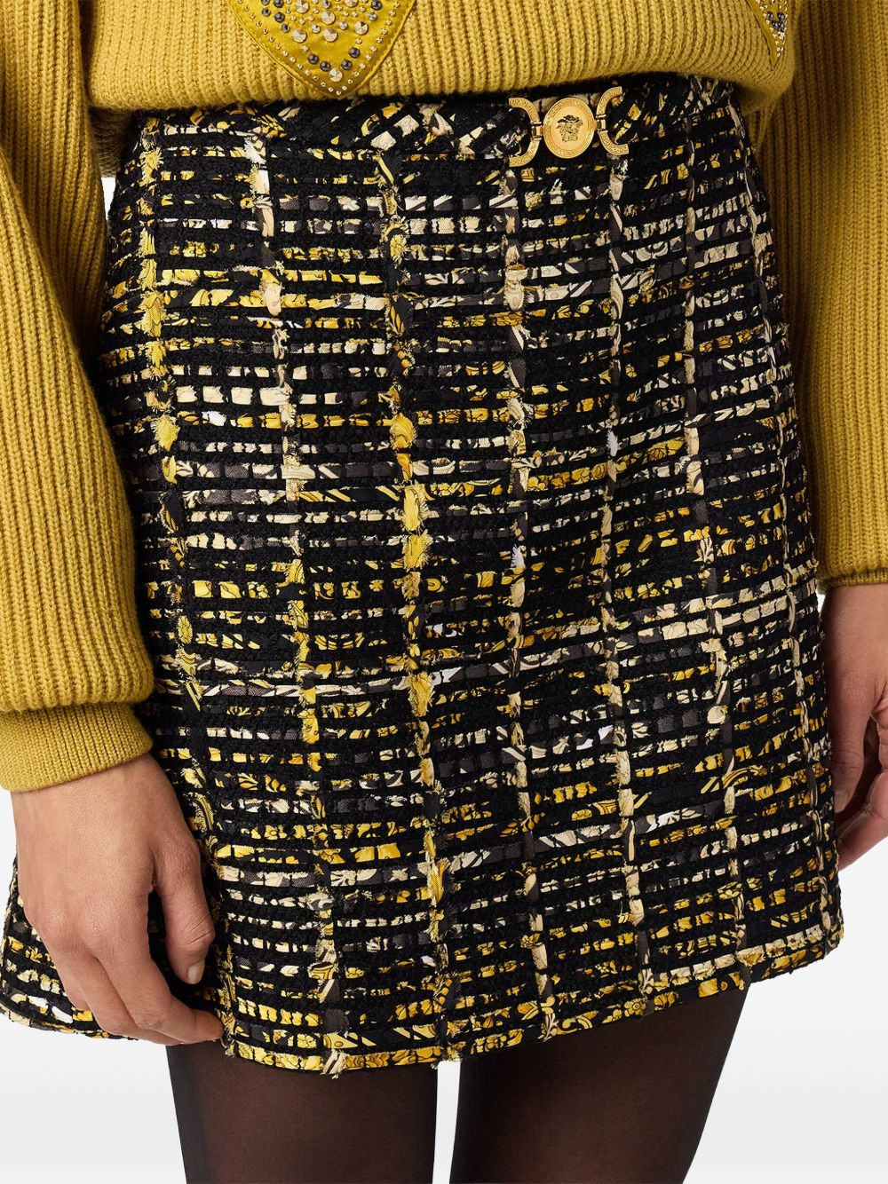 tweed A-line mini skirt - 5