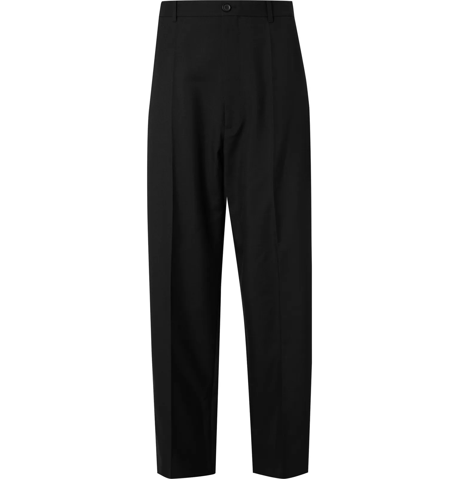 Pleated Wool-Blend Twill Trousers - 1