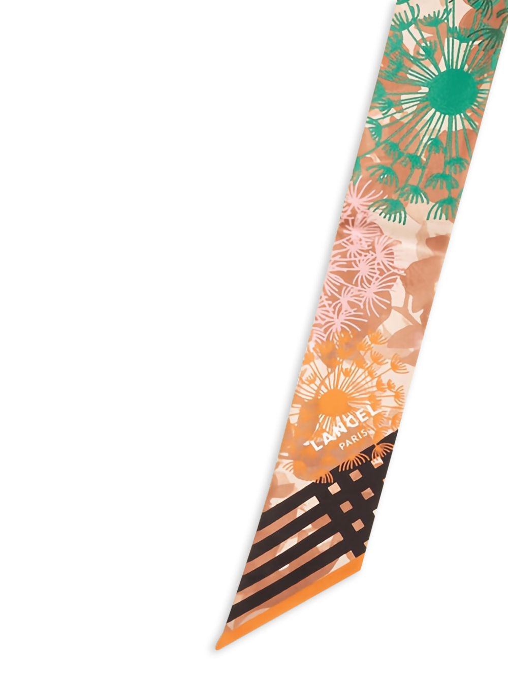floral-print silk headband - 2
