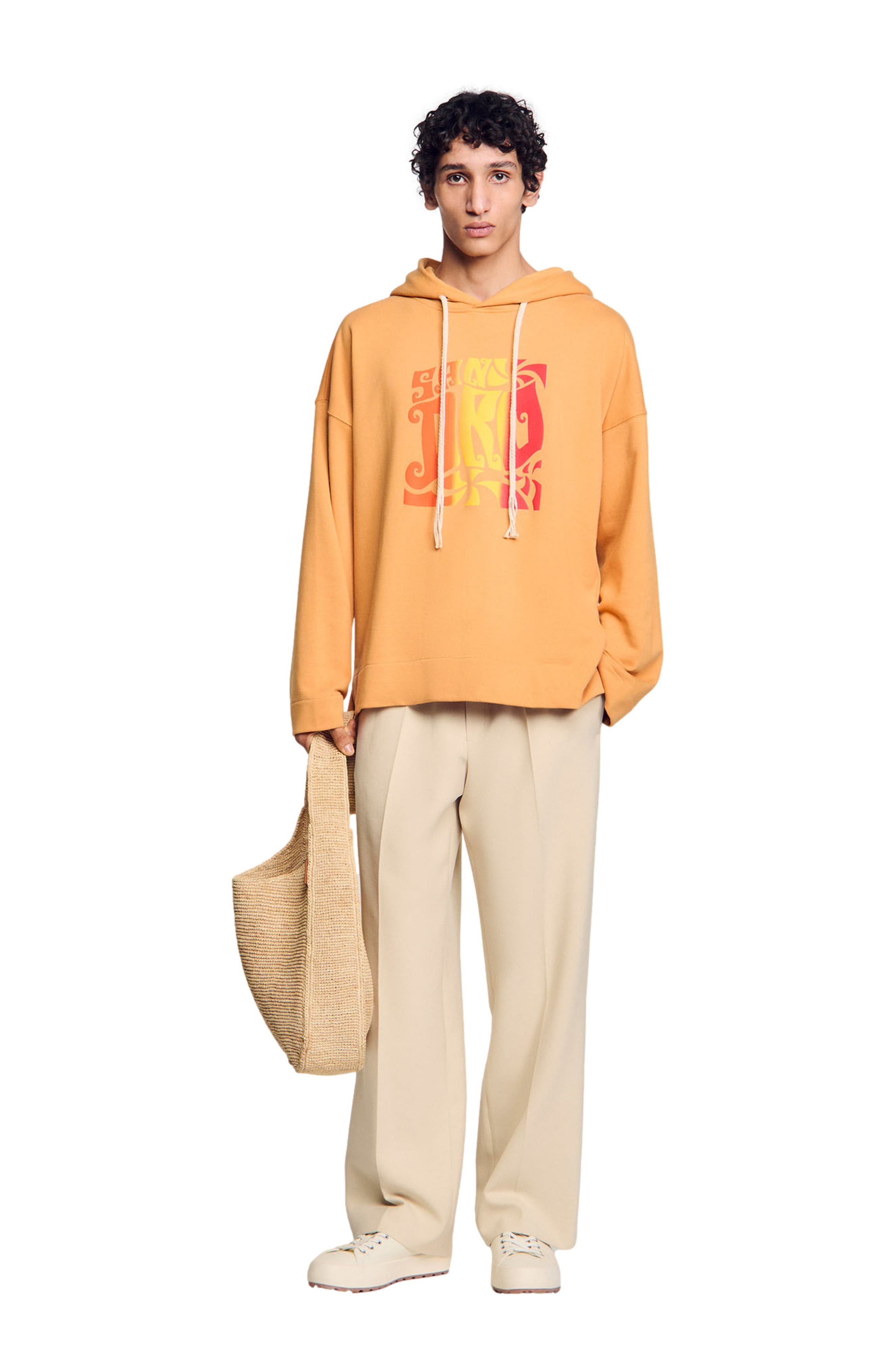 SANDRO Hooded sweatshirt in Mandarin. at Nordstrom - 6