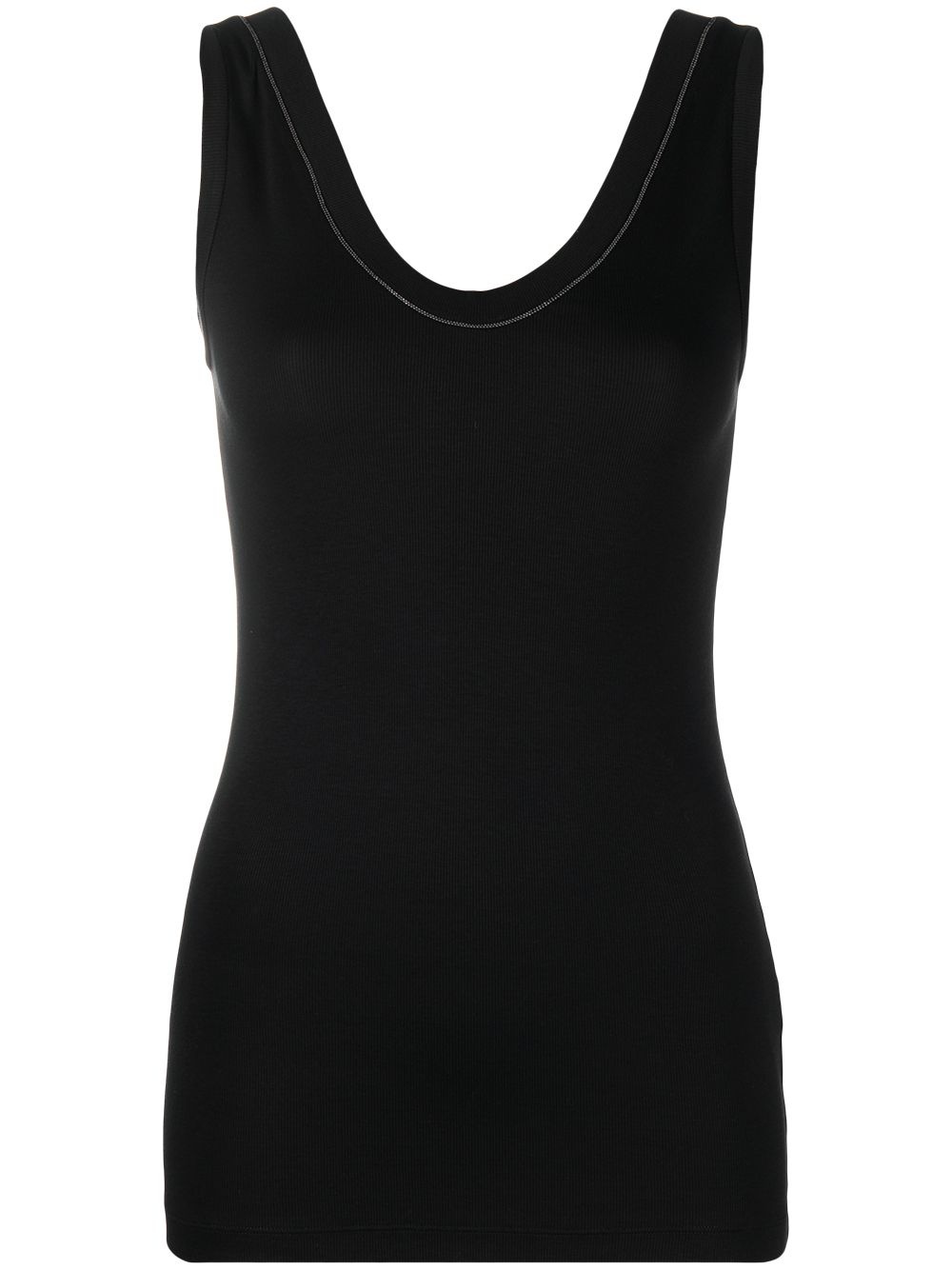 scoop neck sleeveless top - 1