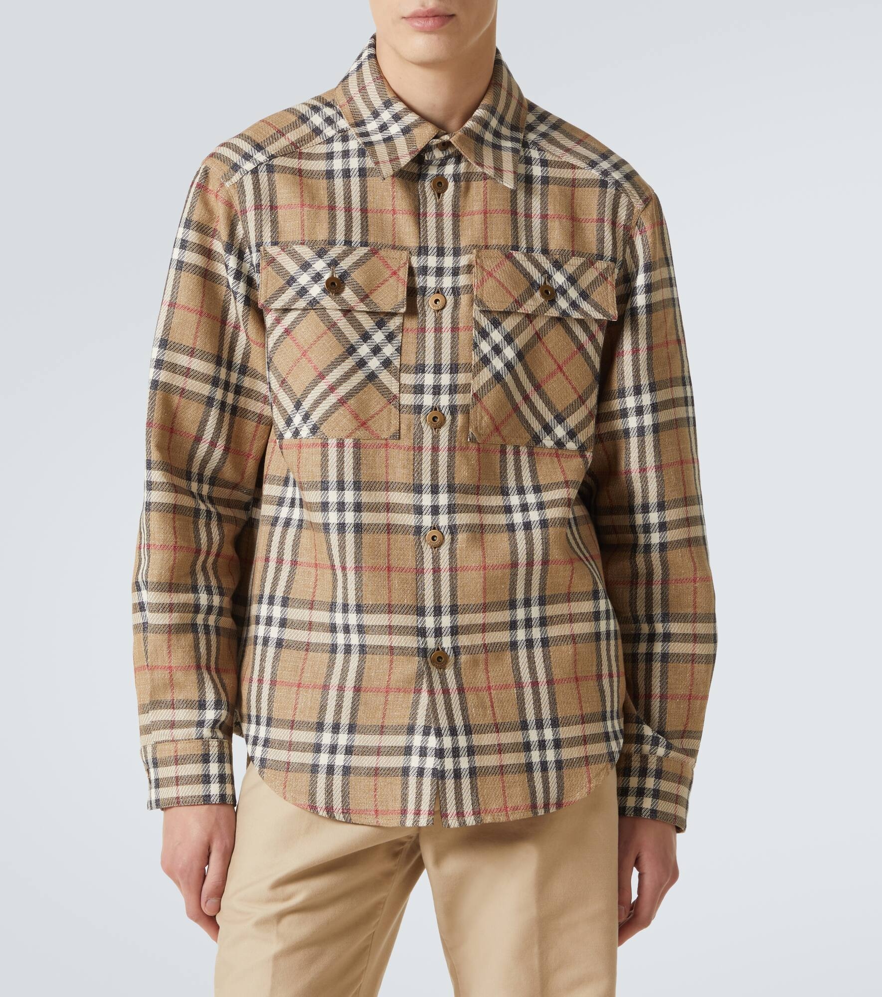 Burberry Check cotton and linen shirt - 3