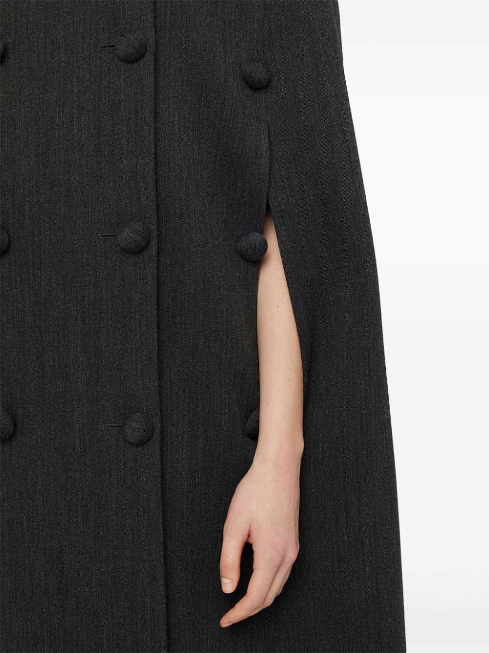 wool-blend cape - 6