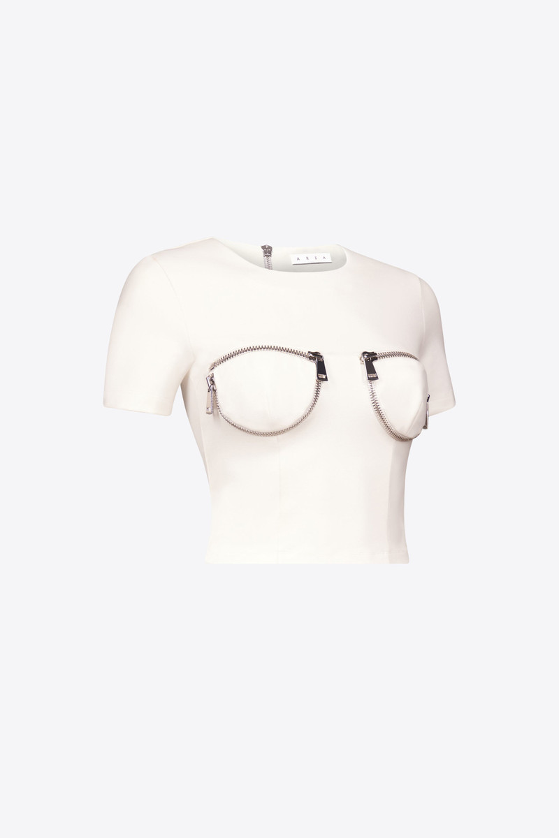 AREA ZIPPER BUSTIER CUP T-SHIRT outlook