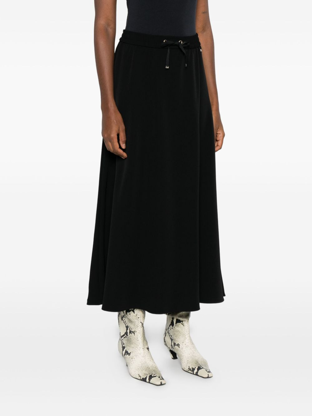 drawstring flared midi skirt - 3